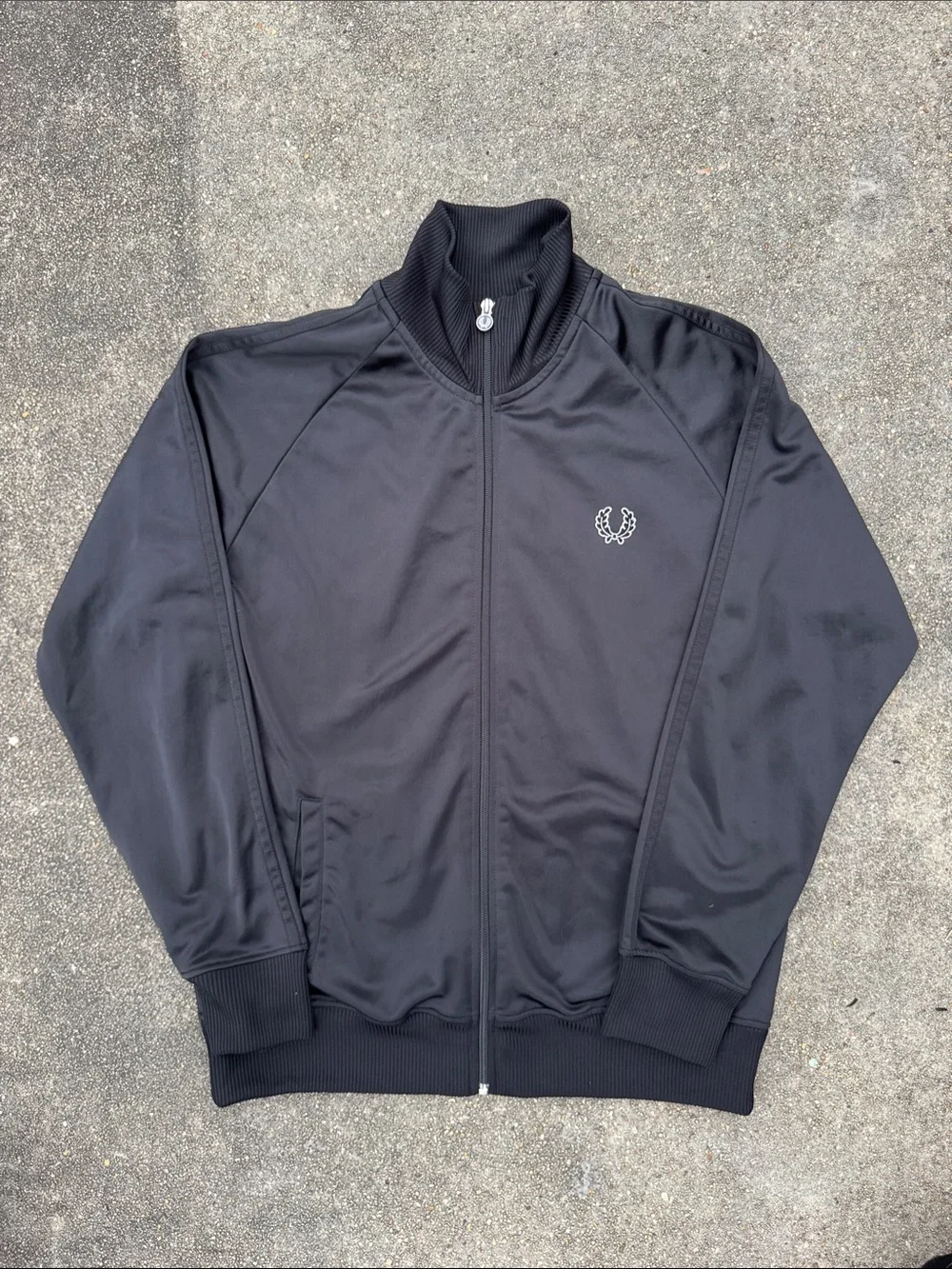 Fred Perry Black Track Jacket - Picture 1 of 8